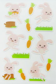 De Gezwollen Dierlijke Stickers van de konijnvorm voor Scrapbooking met Roterende Druk