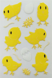 Lichtgevende Gele Decoratieve 3d Stickers voor Kaarten/Meisjes niet Giftige Kantoorbehoeften