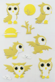 Voor het drukken geschikte Vogels Gezwollen Dierlijke Stickers voor de Douane Vriendschappelijke Eco van Jonge geitjesgiften