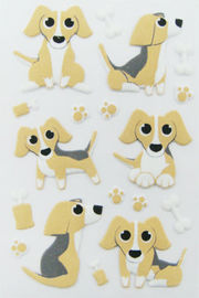Drukten de Gezwollen Dierlijke Stickers van de puppyhond voor het Decordouane van de Huismuur Verwijderbaar