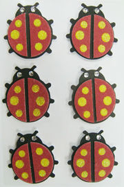 De verwijderbare 3D Stickers van de Onzelieveheersbeestje Voor het drukken geschikte Stof Gelaagd voor Spiegelhuis Deco