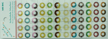 De gekleurde Stickers van de Kalenderherinnering, de UV Bestand Stickers van de Benoemingsherinnering