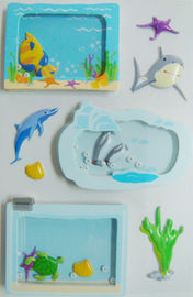 Window Removable Vintage Toy Stickers Die Cut Sea World Fishes Designs