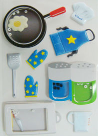 Ait Shaker Freezer Cute Sticker Sheets With Bean Printed Cooking Utensils