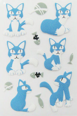 De huisdierenmatrijs sneed 3D Dierlijke Stickers, Handtas Weinig Cat Puffy Stickers Offset Printing