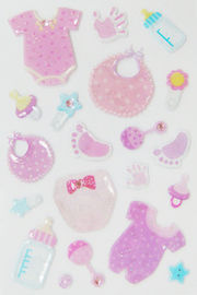 Leuke Duidelijke Japanse de Gezwollen Stickers Mooie Kleine 3D Vormen van het Babymeisje