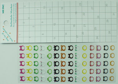 De kleurrijke Stickers van de Kalenderherinnering voor Programma maken Vinylmateriaal waterdicht