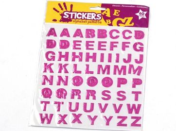 Waterdichte Gezwollen 3d Alfabetstickers, de Vriendschappelijke Stickers ECO van het Jonge geitjesalfabet